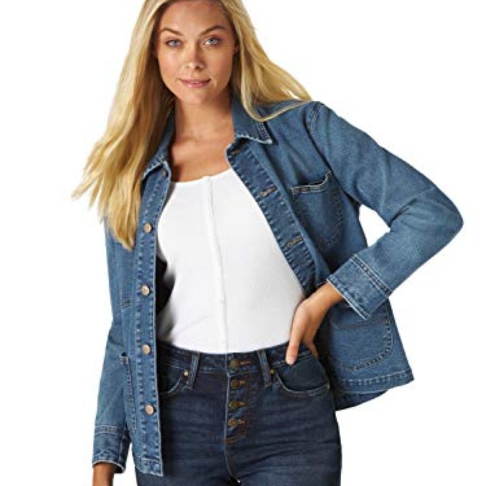 NWT Lee Women's Chore Jacket Berlin Blue Denim Jacket